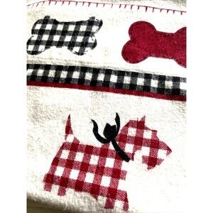 Charter Club Flannel Pillowcase Lot Scotty Dogs Standard Plaid Black Red Tan 3pc
